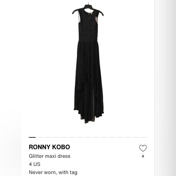 🖤 NWT RONNY KOBO Black Cocktail Dress | Size 4 🖤 - Picture 7 of 8